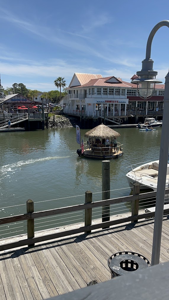 A party boat in Shem Creek, Mount Pleasant, South Carolina.